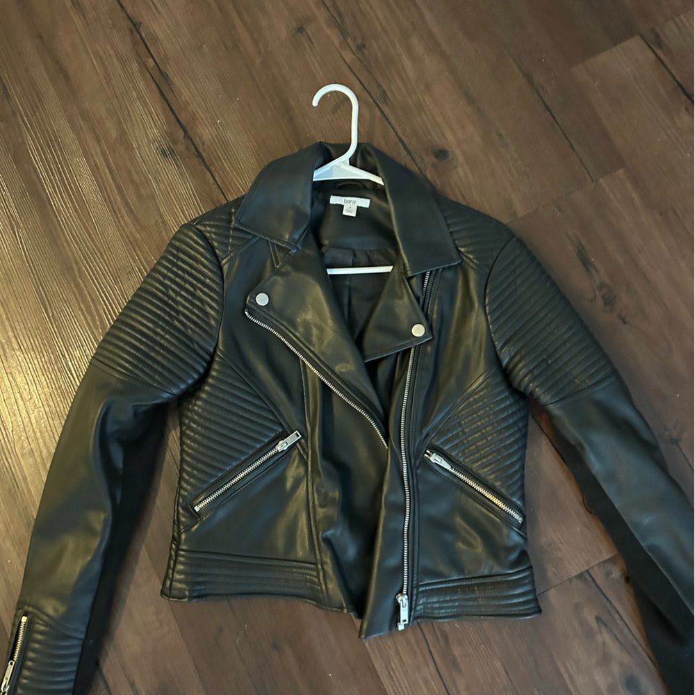 Bar III Faux Leather Mojo Jacket Small